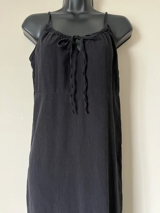 Old Navy Sleeveless A Line Cami Maxi Dress Black Size Small - Picture 2 of 8